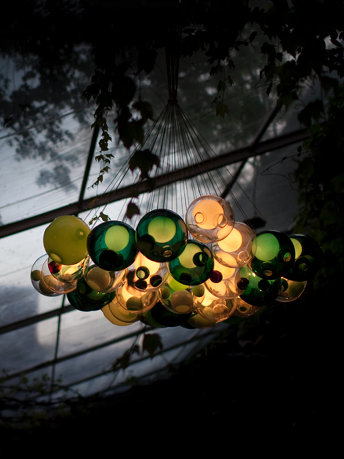 Green lamps Bocci